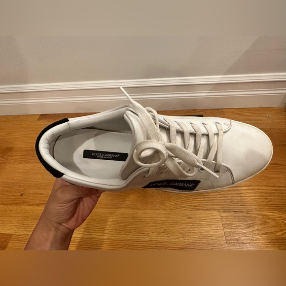 DOLCE & GABBANA
Black White Leather Low Top Sneakers - Picture 2 of 5